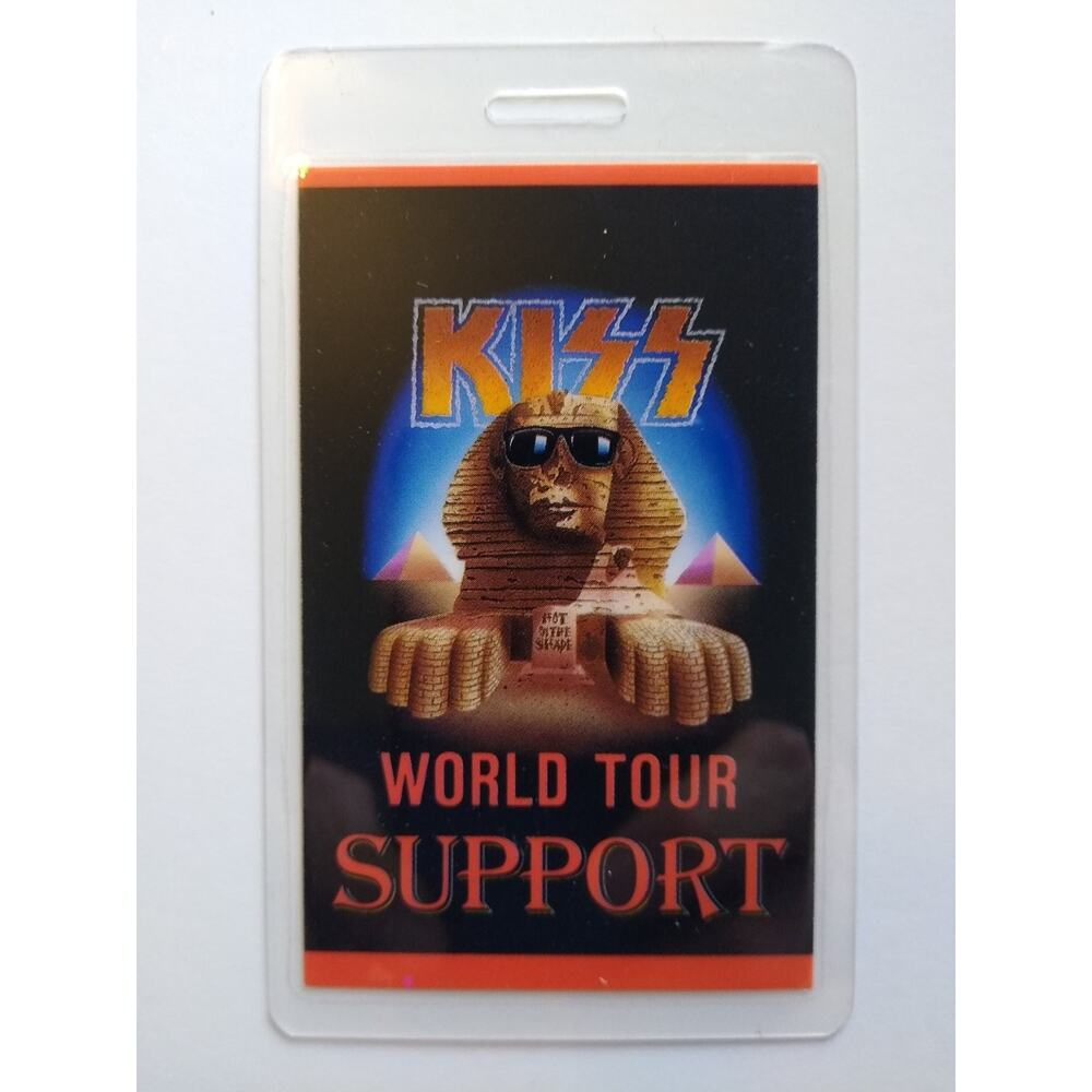 KISS World Tour Support Backstage Pass Hot in the Shade Rock Memorabilia